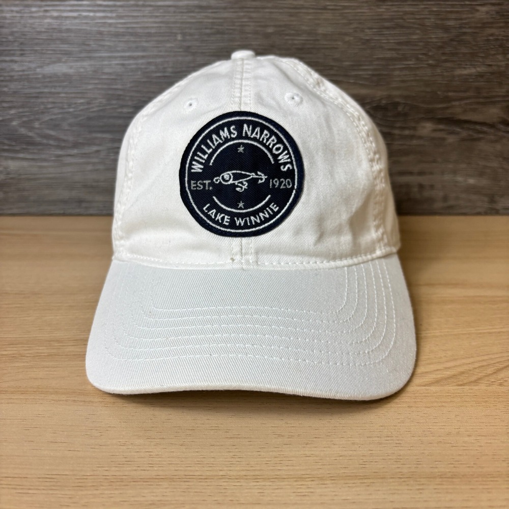 Williams Narrows Hat Cap Strap Back White Lake Winnie Adjustable‎